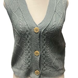 Women's Knit Button-Up Sweater Vest